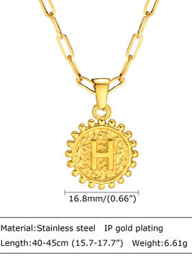 26个字母吊坠钛钢方形镂空树饰品