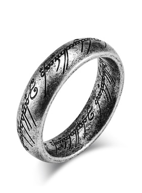 霸气哑光拉丝男戒指钛钢大号扳指