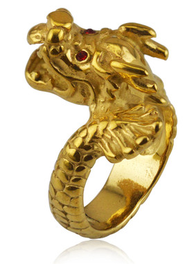 钛钢戒指十字花纹镶钻方形首饰品