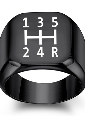 戒指钛钢26个英文字母玫瑰花饰品