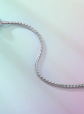 新款通体s925纯银小花基础手链复古凹刻花纹diy蛇骨基础手镯潮流