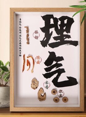 中医养生馆装饰画标本药食同源美容院背景墙挂画奶茶店文化墙
