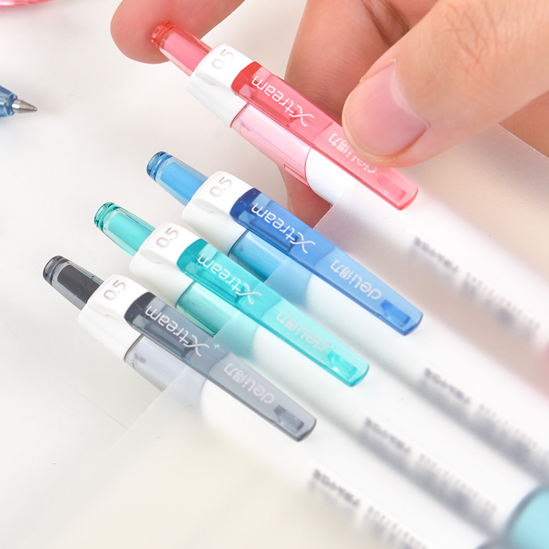 Deli S09 press gel pen red pen black smooth