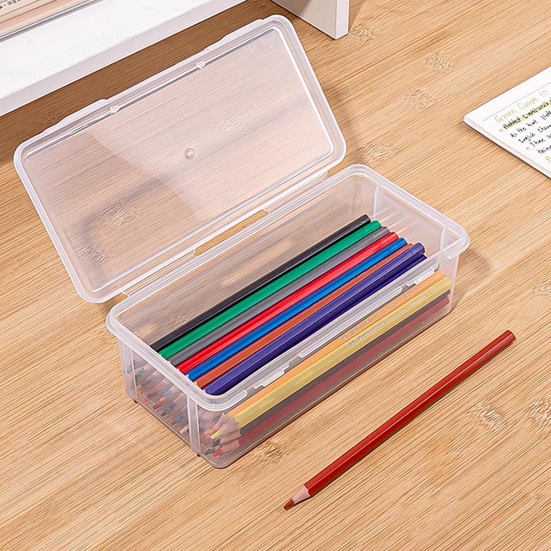 透明文具盒高颜值大容量收纳铅笔盒小学生美术生画笔文具收纳盒子 - 图1