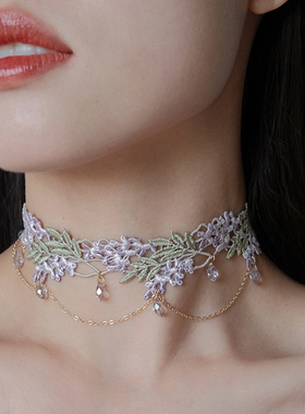 LaHabanagirl刺绣透气感颈链