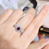18K diamond inlaid natural unburned ruby ring, main stone 0.71 carat, elegant, noble, romantic and beautiful