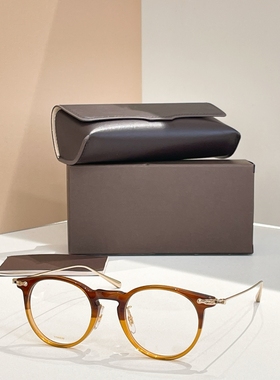 日本手工设计师款超轻复古圆形纯钛男近视防蓝光防雾变色眼镜架女