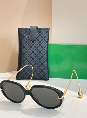 2025秀场大框蛤蟆镜墨镜网红钢珠耳坠太阳镜男女潮防紫外线bv1274