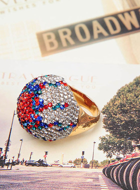 满钻戒指desigual小众设计师女