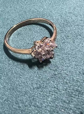 Desigual花朵锆石指环设计感精致戒指女小众轻奢冷淡风食指戒简约