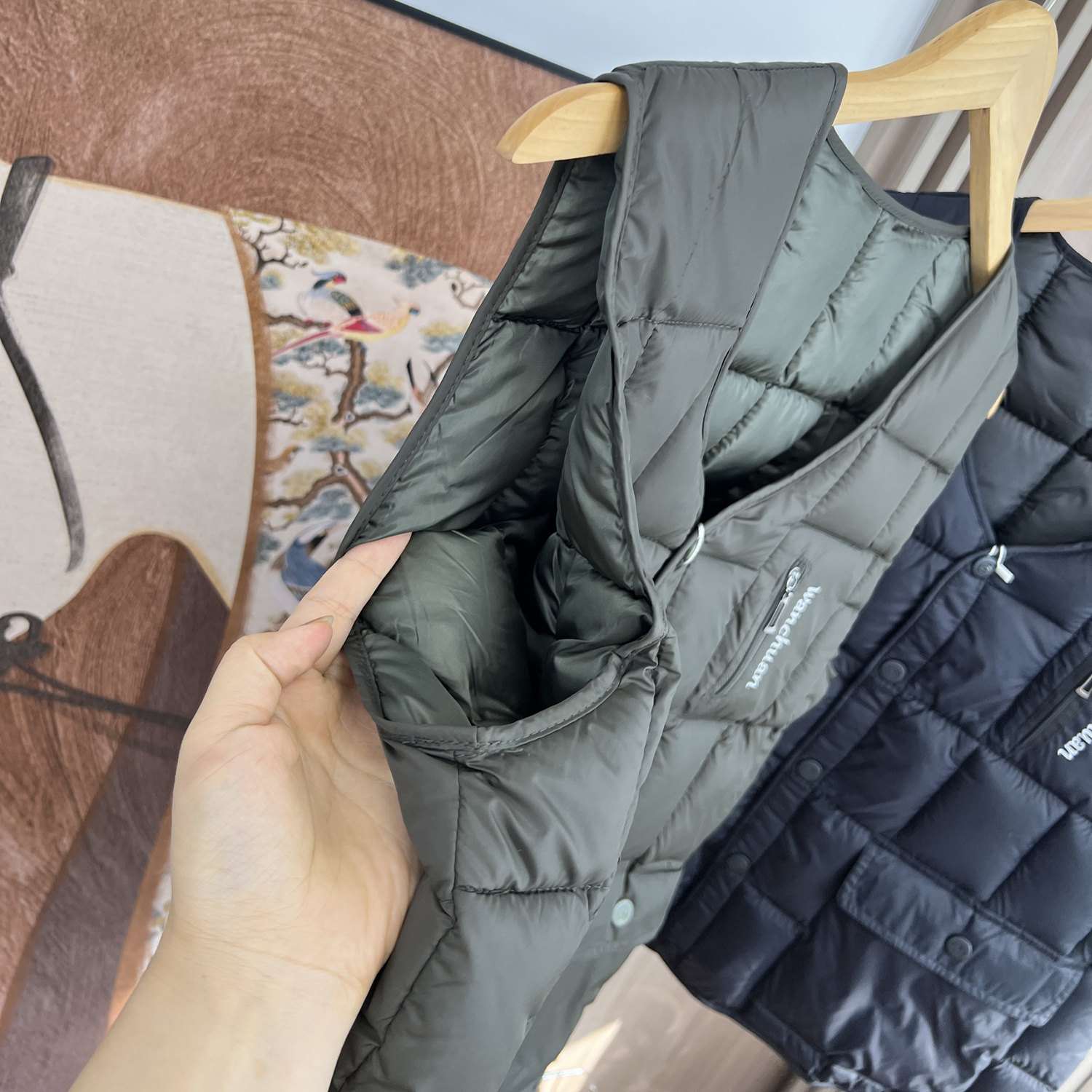 大厂订单！轻量化科技！ 外贸男装秋冬纯色绗棉保暖V领棉马甲背心,淘宝优惠券,粉丝福利购,淘宝优惠卷