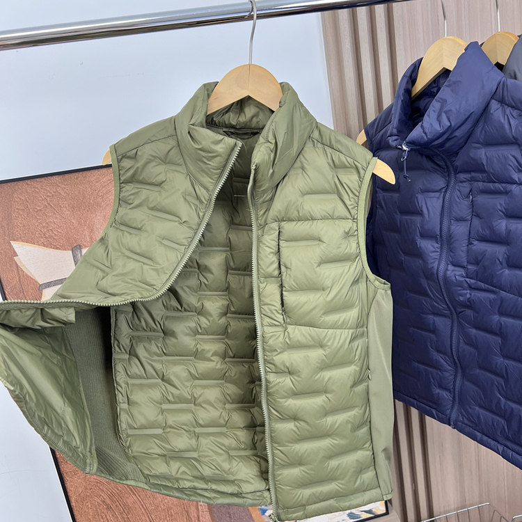 Recommended for self-retention! Light and thin glue! Foreign trade men's autumn and winter windproof and waterproof couple's warm down vest is trendy