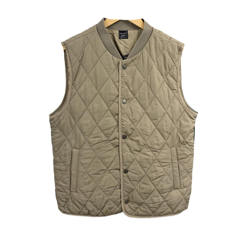 美式轻量化！菱格绗缝夹棉！秋冬男士外贸保暖棒球领棉马甲外套,淘宝优惠券,粉丝福利购,淘宝优惠卷