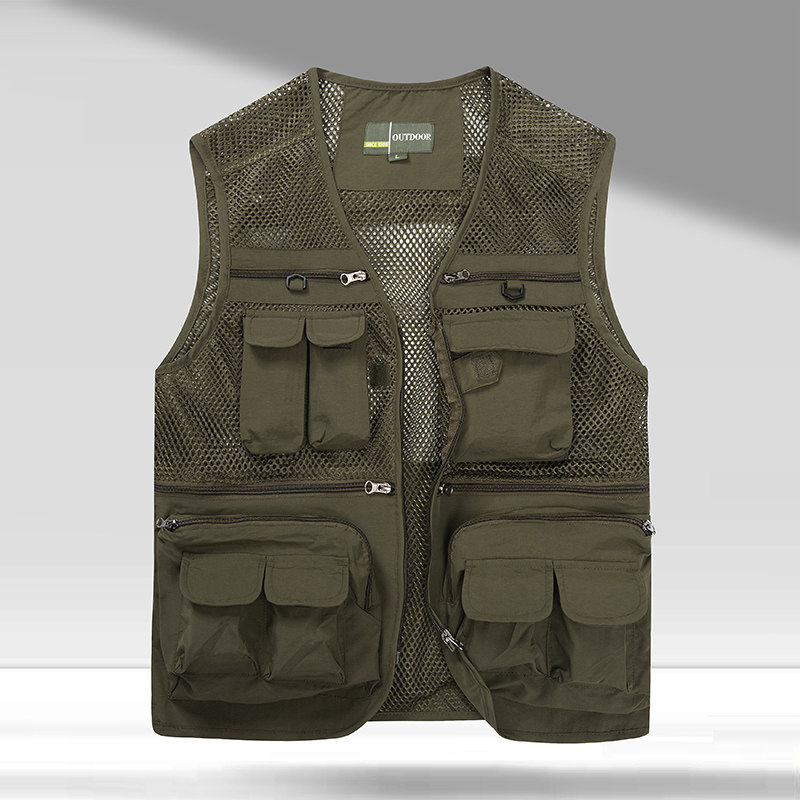 360°透气！多口袋设计！外贸男装夏季透气速干复古工装休闲马甲,淘宝优惠券,粉丝福利购,淘宝优惠卷