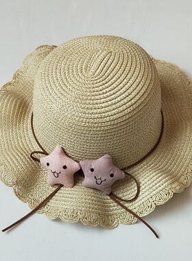 草帽幼儿夏季女孩送包包遮阳帽