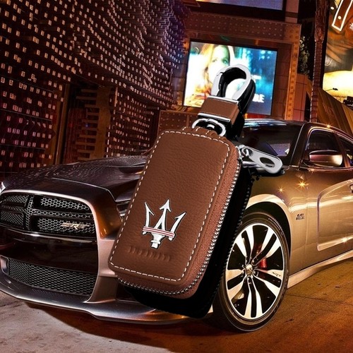 汽车用钥匙包专用玛莎拉蒂吉博力Ghibli总裁Levant莱万特GT真皮套 - 图0