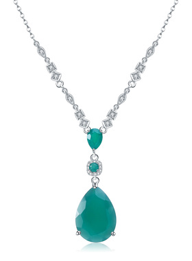 时尚奢华S925银高级感欧美复古风个性小众简约高颜值纯银项链吊坠