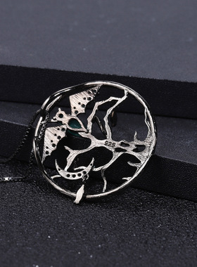 暗黑复古风S925银小众高级感吊坠