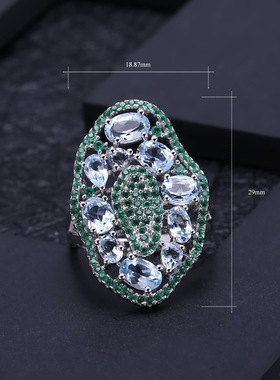 设计师款欧美风S925银高级感复古风vintage精工小众奢华纯银戒指