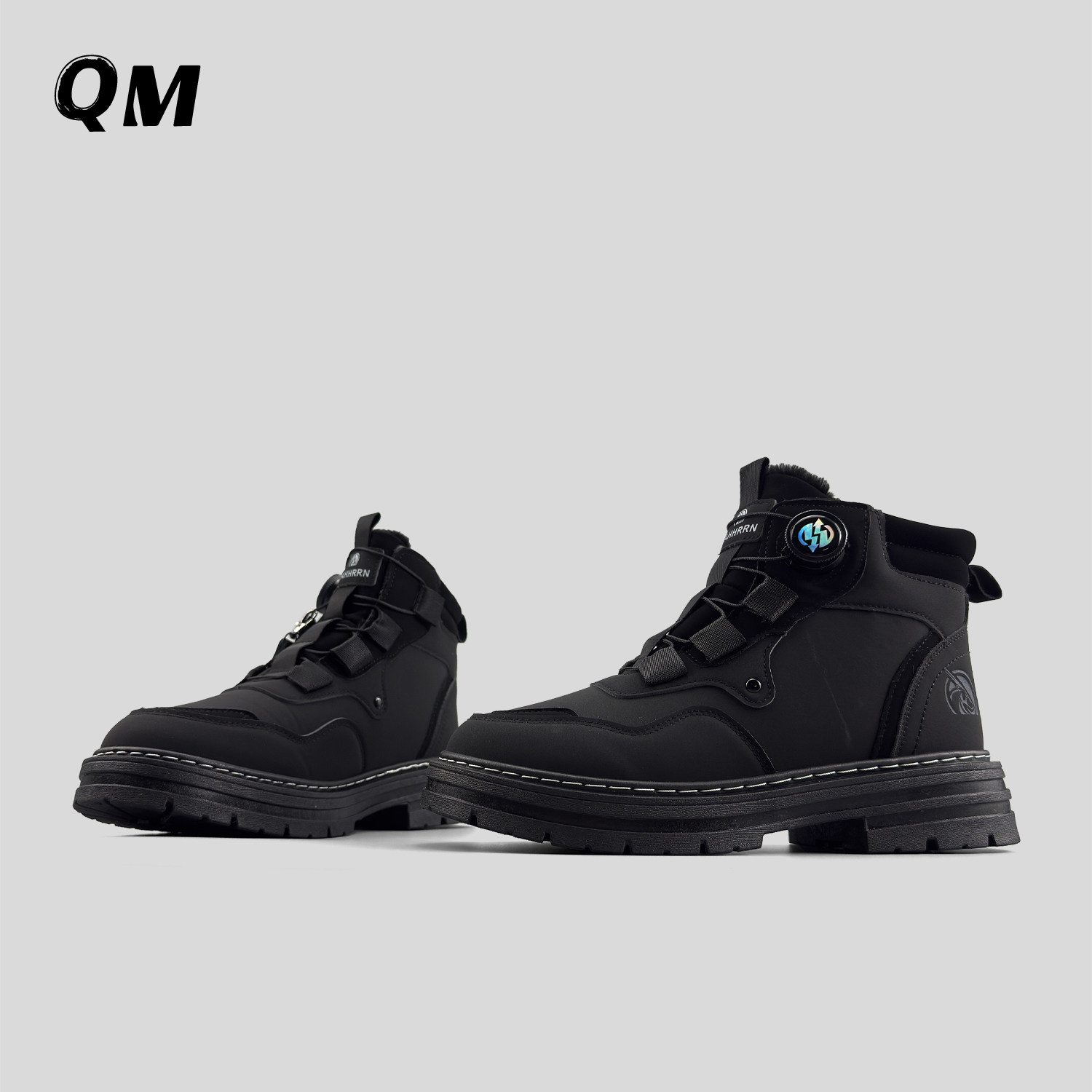 外贸男士冬季加绒保暖马丁靴男厚底工装靴百搭时尚户外高帮短靴,淘宝优惠券,粉丝福利购,淘宝优惠卷