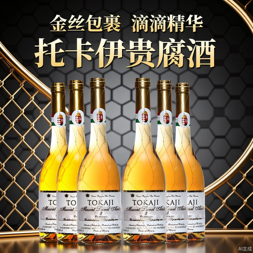 匈牙利进口红酒金线Tokaji Aszu女甜酒5篓5P18年托卡伊贵腐酒6瓶 - 图1