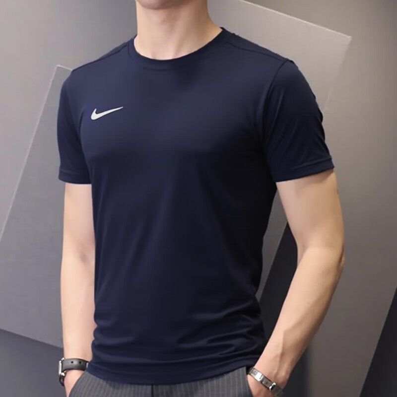藏蓝色短袖Nike耐克正品速干T恤男子薄款运动服夏季新款跑步上衣,淘宝优惠券,粉丝福利购,淘宝优惠卷