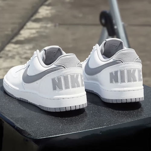 NIKE耐克板鞋男鞋新款COURT低帮运动鞋灰白色空军一号简版休闲鞋 - 图3