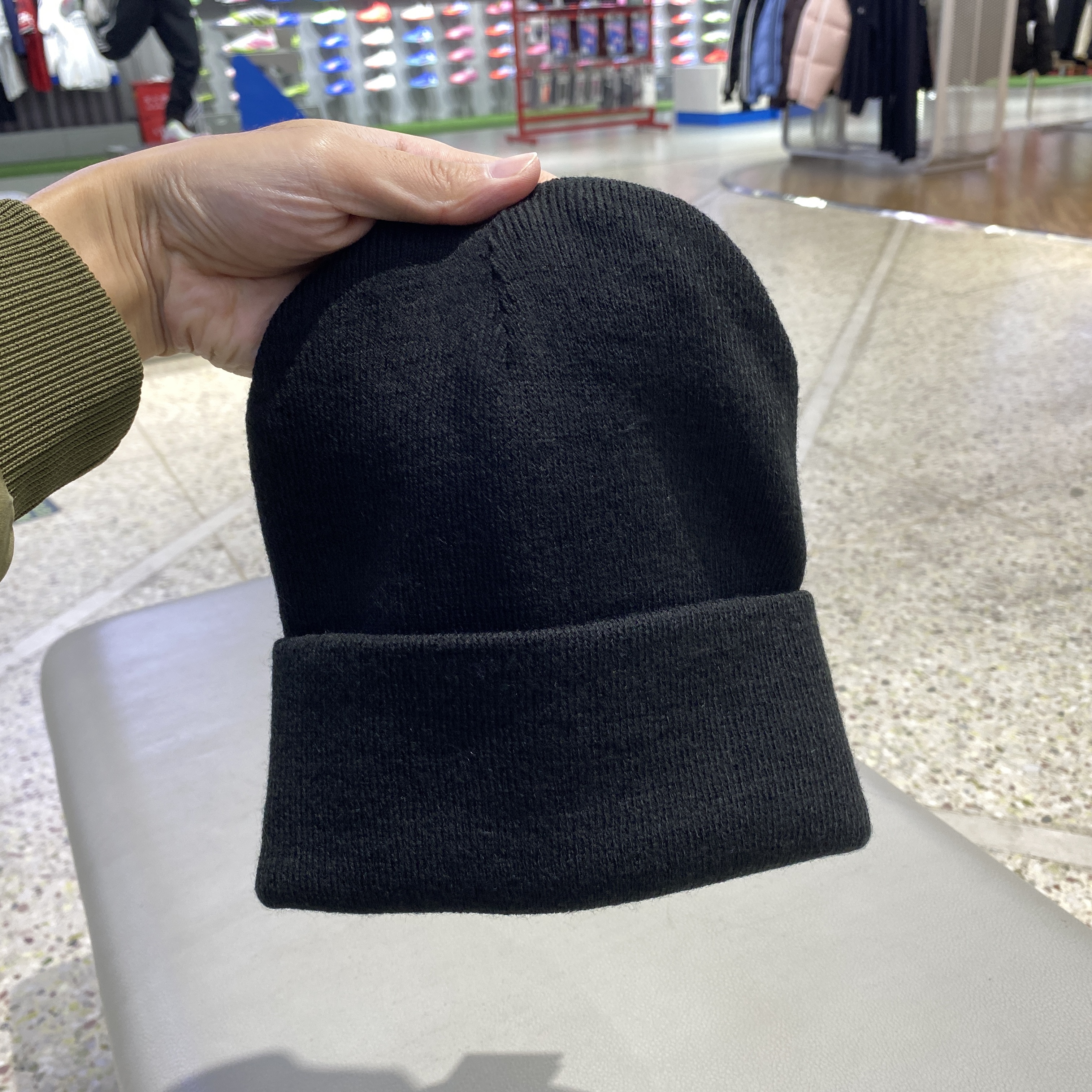 阿迪达斯男女帽子冬季新款包头大头围冷帽黑色针织帽运动毛线帽女 - 图2