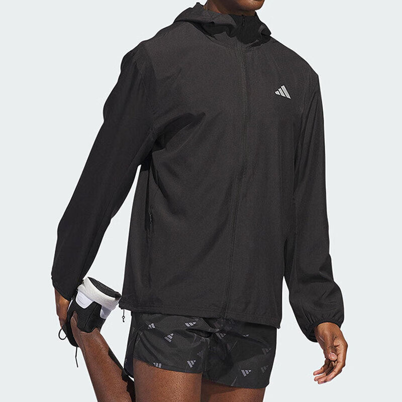 阿迪达斯男士外套新款梭织连帽夹克休闲跑步反光运动长袖防风衣,淘宝优惠券,粉丝福利购,淘宝优惠卷