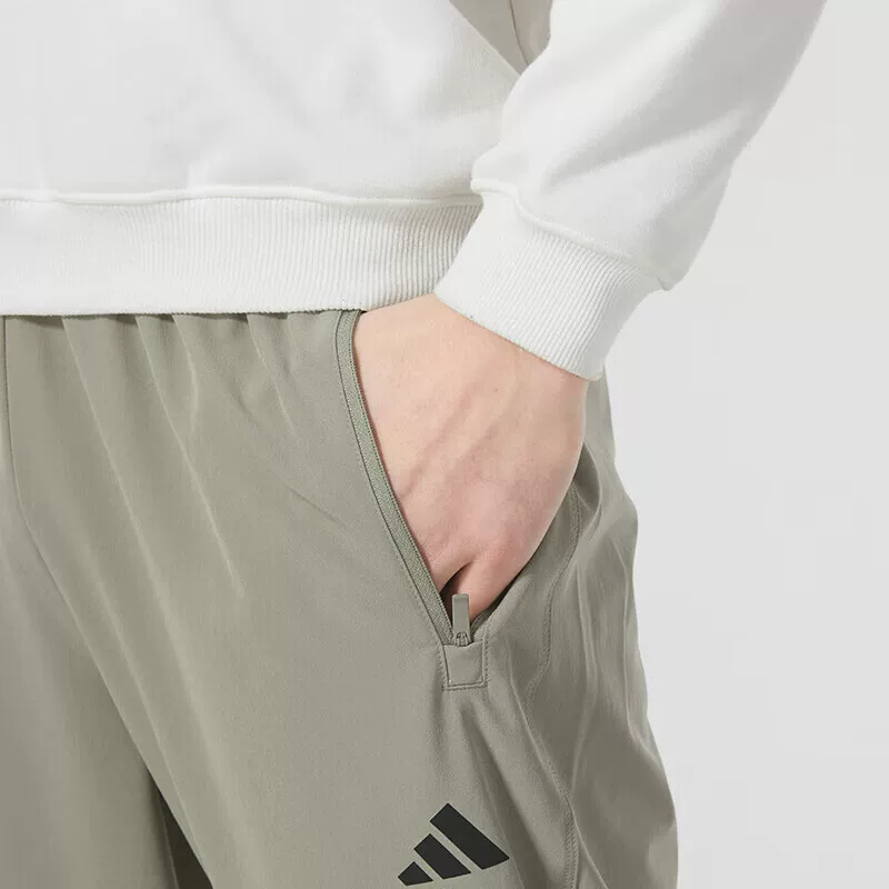 Adidas, весенние спортивные тонкие дышащие зелёные брюки для спортзала, для тренировки, для бега