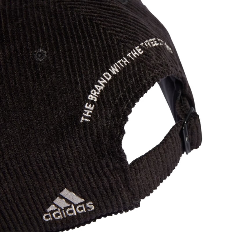阿迪达斯帽子男女冬季新款保暖鸭舌帽黑色户外灯芯绒棒球帽IB2664