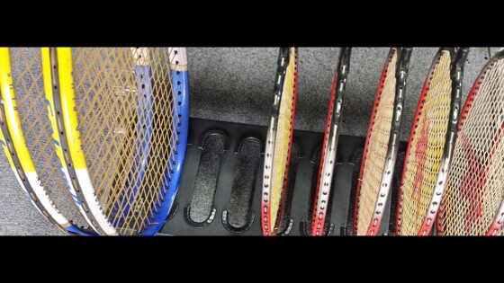 Badminton racket display rack, acrylic boutique metal rack, storage rack for home store, tennis racket display rack