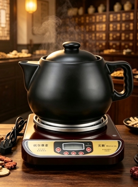 文新分体式全自动养生壶陶瓷