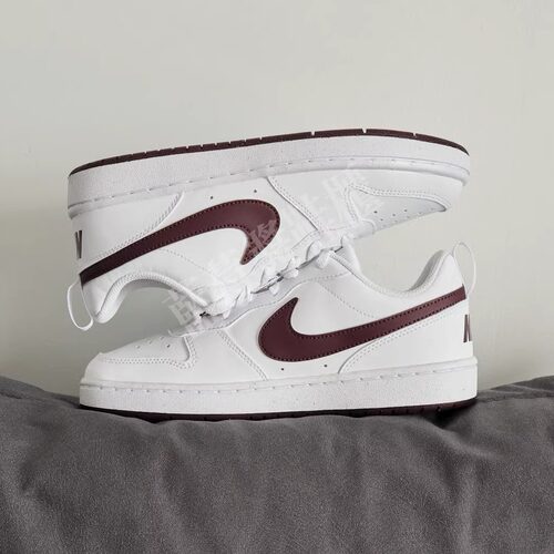 耐克Nike CourtBorough小白鞋板鞋耐磨低帮休闲鞋女鞋大童IH4519 - 图1