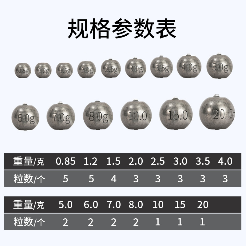 隐形钨钢铅筏钓声纳铅坠通心铅跑铅阀钓重铅海钓矶钓伐钓声呐微铅-图2