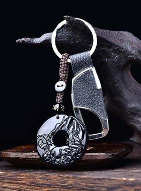 2025年新款黑曜石生肖鸡天禄登峰