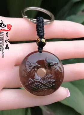 黑曜石比翼增情吊坠249