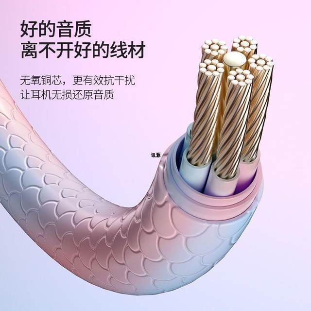 Type-c flat head headphones wired suitable for Android phone round hole 3.5m chicken game round hole headphones heavy bass Type-c flat head headphones wired suitable for Android phone round hole 3.5m chicken game round hole headphones heavy bass