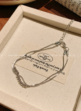 柏林少女双层假两件小圆珠手链女