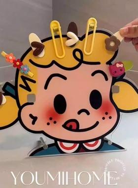 原田治眼镜支架摆件可爱卡通发饰夹子收纳层架桌面压克力多功能立