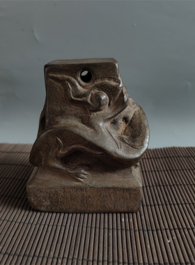 工艺瑞兽秤砣怀旧雅居茶舍青石