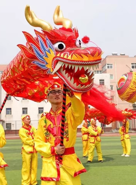 舞龙道具牛津烫金国标龙舞龙灯竞技舞龙服装专业舞龙舞狮龙头演出