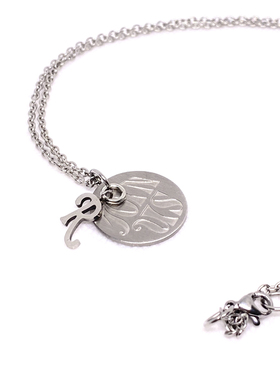 RAF SIMONSARCHIVEREDUX做旧圆环吊坠不掉色字母项链2021新款配饰