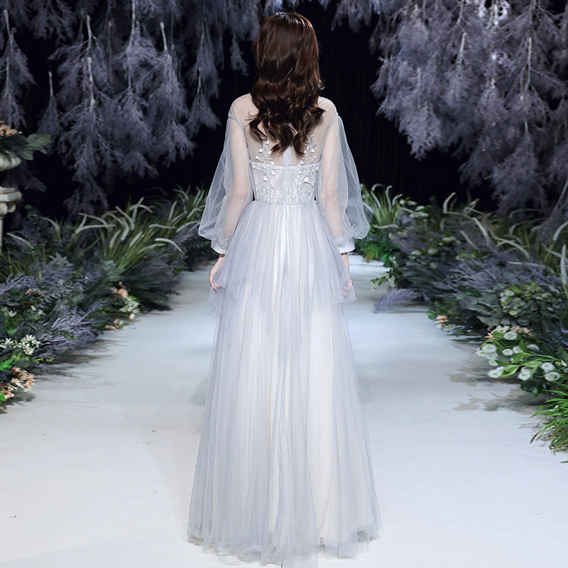 裙女2023新款高端轻奢小众法式婚纱 碧颜礼服/晚装