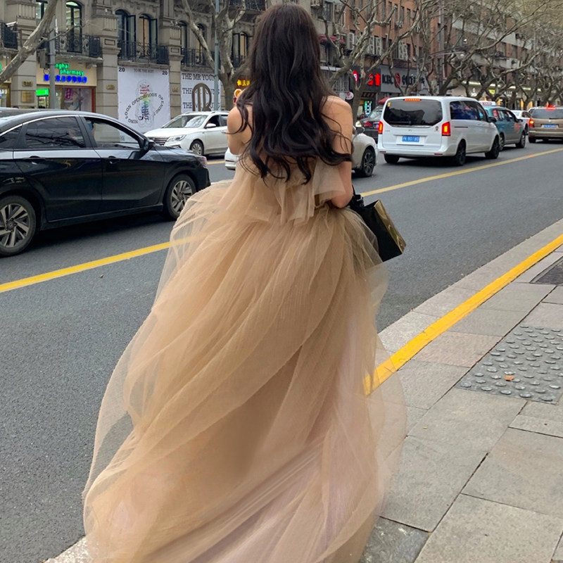 法式裙气质生日名媛轻奢小众婚纱 碧颜礼服/晚装