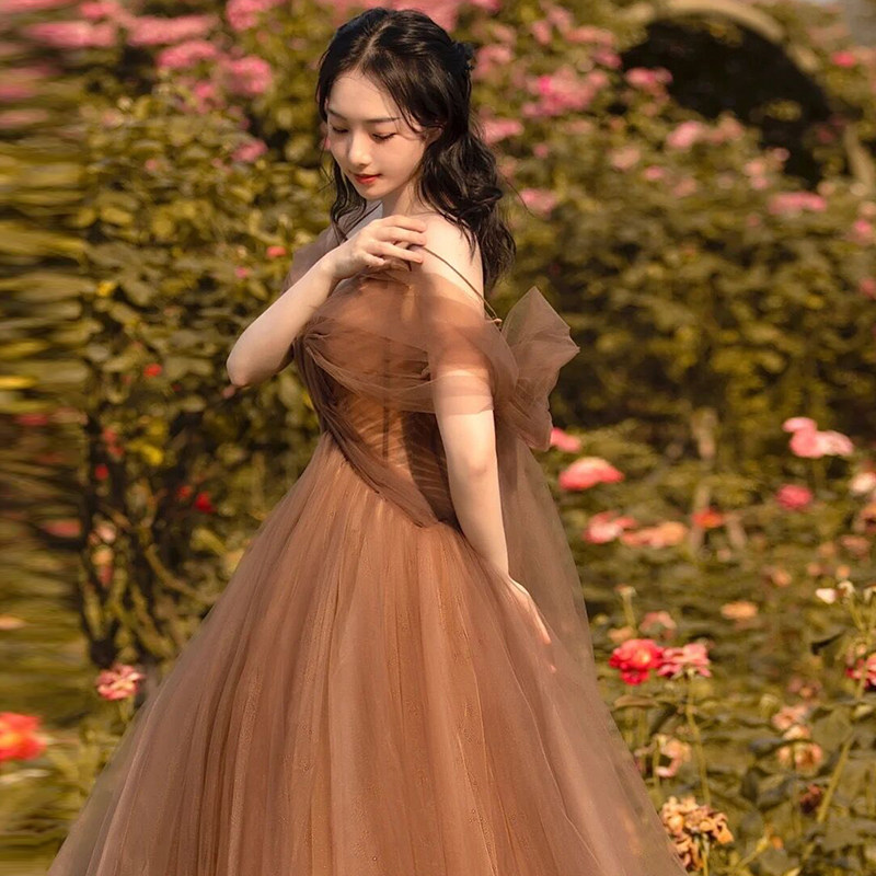 裙女2023新款轻奢小众高端生日婚纱 碧颜礼服/晚装