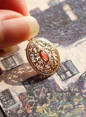 日系工厂天然女人石榴石925银吊坠14k包金锁骨链925银镀金项链女