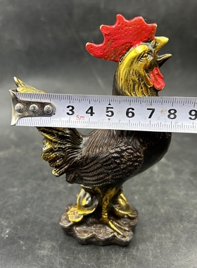 包邮古玩杂项 大公鸡 十二生肖之生肖鸡铜摆件 元宝鸡 装饰复古