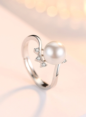 莫桑石天使之吻心形关节开口戒指