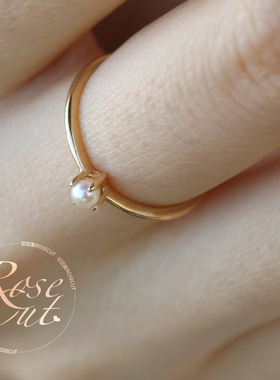 14k黄金小星球天然珍珠纯银精致